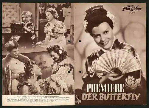 Filmprogramm IFB Nr. 1440, Premiere der Butterfly, Maria Cebotari, Lucie Englisch, Regie: Carmine Gallone