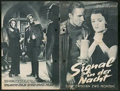 Filmprogramm IFK Nr. 1818, Signal in der Nacht, Sybille Schmitz, Inge List, Regie: Richard Schneider-Edenkoben
