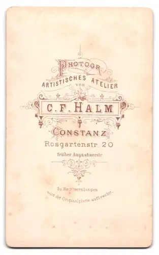 Fotografie F. Halm, Constanz, Rosgartenstr. 20, Portrait bildschönes Kinderpaar in niedlicher Kleidung