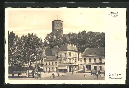 AK Gladbach-Rheydt, Geroplatz mit Münsterkirche