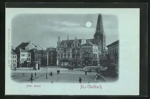 Mondschein-AK Mönchengladbach, Alter Markt