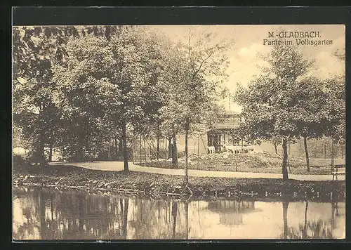 AK Mönchengladbach, Partie im Volksgarten