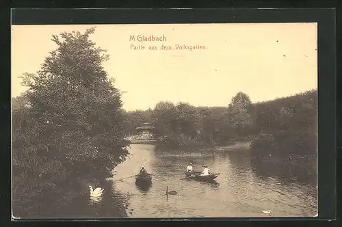 AK Mönchengladbach, Ruderer im Volksgartenteich