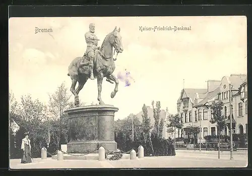 AK Bremen, Kaiser-Friedrich-Denkmal