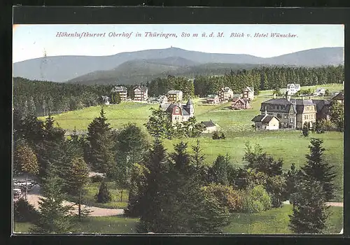 AK Oberhof /Thüringen, Blick v. Hotel Wünscher