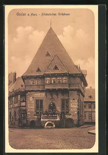 AK Goslar, Blick auf Hotel-Restaurant Altdeutsches Gildenhaus