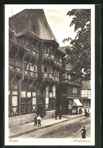 AK Goslar, Markstrasse mit Fachwerkhäusern