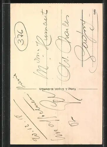 AK Rheydt, Strassenpartie mit kath. Pfarrkirche