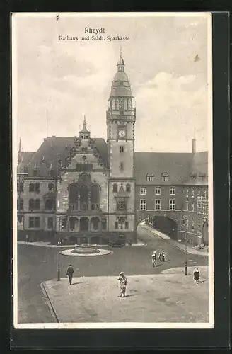 AK Rheydt, Rathaus und Städt. Sparkasse