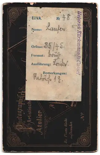 Fotografie Klinkhardt & Eyssen, Dresden-N, Bautznerstrasse 75, Portrait bürgerliche Dame mit Hochsteckfrisur