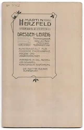 Fotografie Atelier Herzfeld, Leipzig, Thomasgasse 4, Junger Bursche im Anzug mit Buch