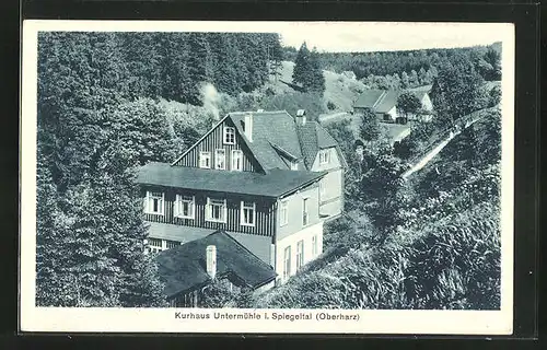 AK Untermühle bei Zellerfeld, Kurhaus im Spiegeltal