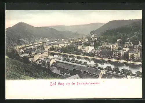 AK Bad Ems, Blick von der Bismarckpromenade