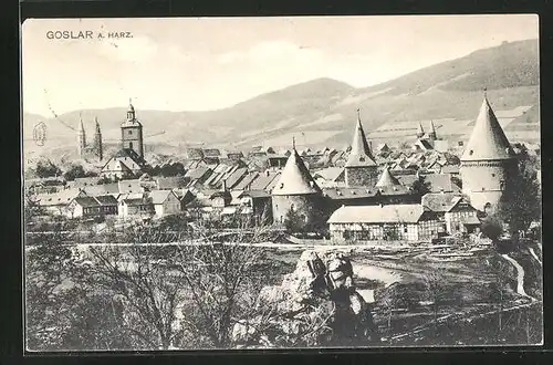 AK Goslar /Harz, Blick über die Stadt