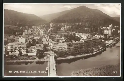 AK Bad Ems, Blick vom Konkordiaberg