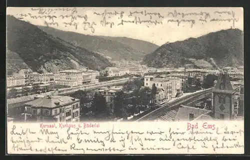 AK Bad Ems, Kursaal, Kurhaus und Bäderley