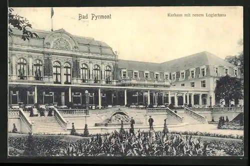 AK Bad Pyrmont, Kurhaus mit neuem Logierhaus