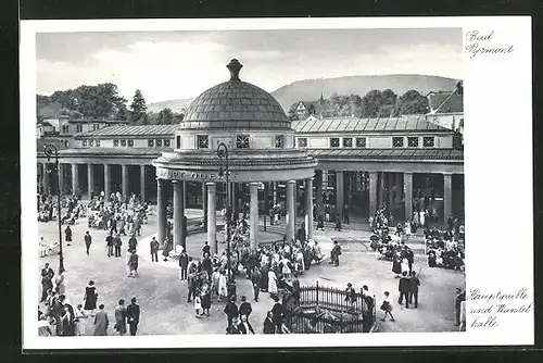 AK Bad Pyrmont, Hauptquelle und Wandelhalle