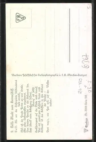 Künstler-AK O. Peter: Wilhelm Tell, 9. Tells Flucht vom Herrenschiff