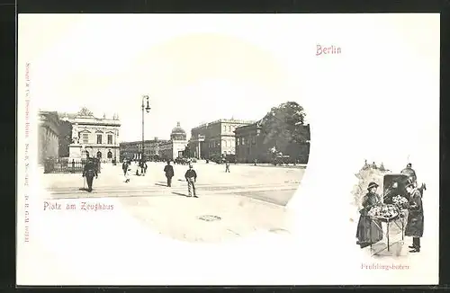 AK Berlin, Platz am Zeughaus, Frühlingsboten