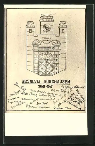 AK Burghausen, Absolvia Juni 1947