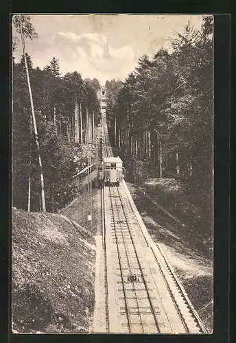 AK Baden-Baden, Bergbahn auf dem Merkur