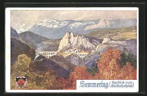 AK Deutscher Schulverein Nr. 450: Semmering, Ausblick vom Südbahnhotel