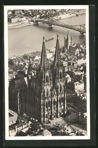 AK Köln, Totalansicht vom Dom