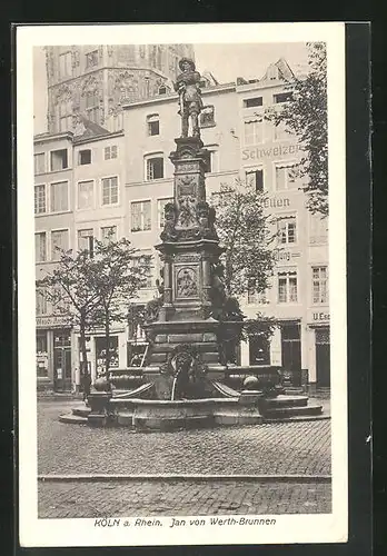 AK Köln / Rhein, Jan von Werth-Brunnen