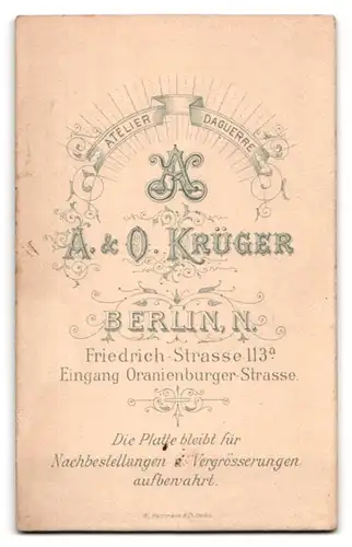 Fotografie A. & O. Krüger, Berlin, Friedrich-Strasse 113a, Geschwister im Portrait