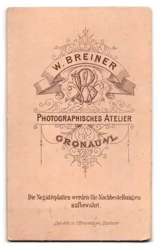 Fotografie W. Breiner, Gronau a /L., Portrait bürgerlicher Herr im Anzug mit Bart