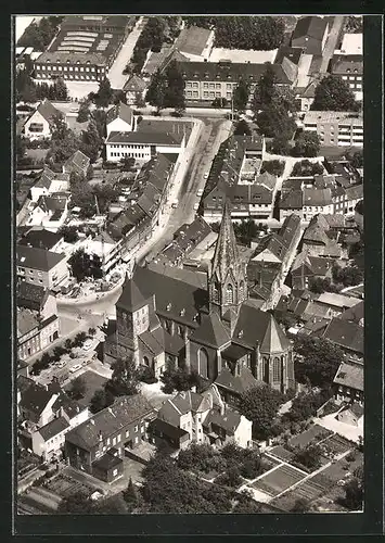 AK Mönchengladbach-Rheindahlen, Luftbild der Kirche St. Helena