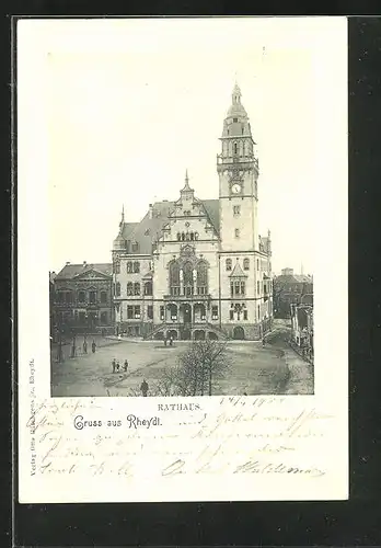 AK Rheydt, Rathaus mit Vorplatz