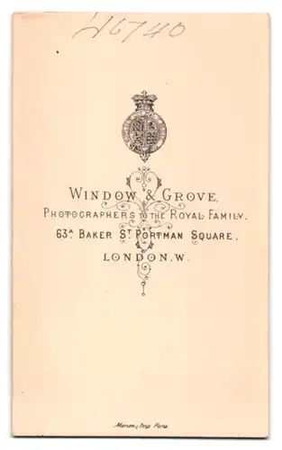 Fotografie Window & Grove, London, Baker Street 63a, Portrait Dame im taillierten Kleid mit Federhut