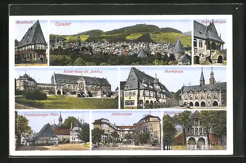 AK Goslar, Brusttuch, Kaiserhaus 11. Jahrh., Domkapelle