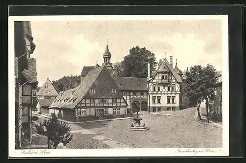 AK Goslar a. Harz, Frankenberger Plan mit Brunnen