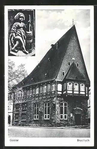 AK Goslar /Harz, Brusttuch mit Hotel-Restaurant