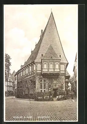 AK Goslar /Harz, Strassenpartie am Brusttuch