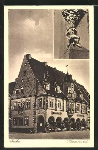 AK Goslar /Harz, Hotel Kaiser-Worth, Dukatenmännchen