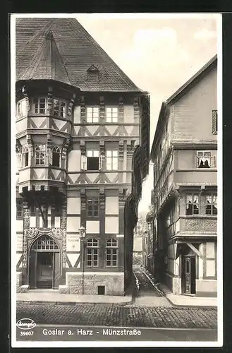 AK Goslar /Harz, Fachwerkhäuser an der Münzstrasse