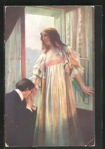 Künstler-AK sign. Weerts: Abschied auf ewig