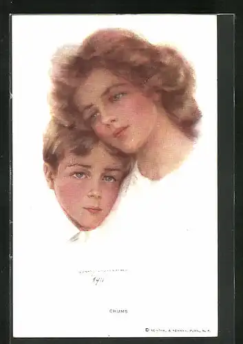 Künstler-AK Philip Boileau: verliebtes Pärchen