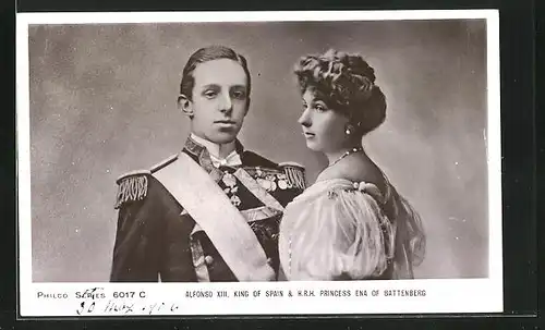 AK Alfonso XIII King of Spain & H. R. H. Princess Ena of Battenberg