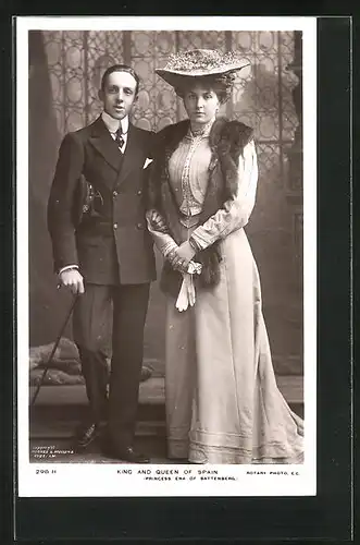 AK King and Queen of Spain, Princess Ena of Battenberg