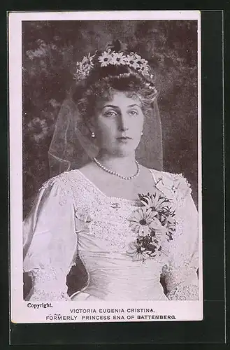 AK Victoria Eugenia Christina von Spanien, vormals Prinzessin Ena von Battenberg