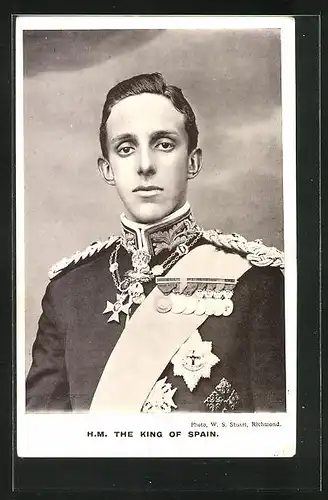 AK HM The King of Spain, König Alfonso XIII. von Spanien