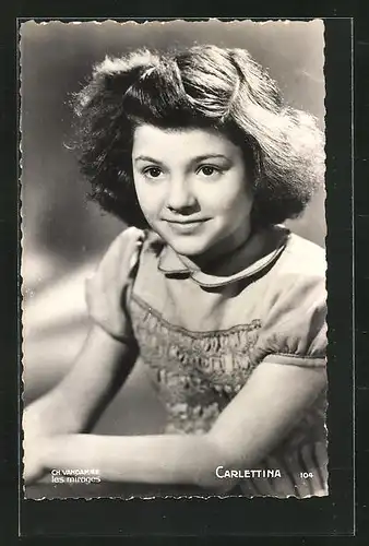 AK Schauspielerin Carlettina mit freundlichem Lächeln