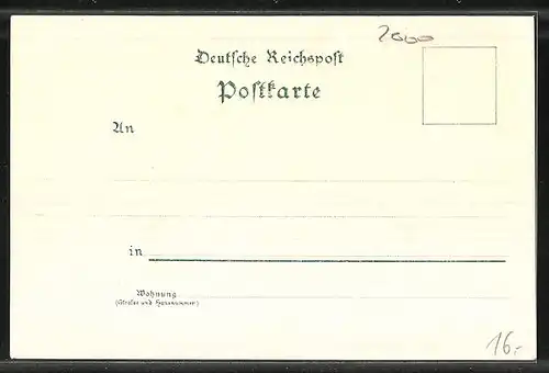 Lithographie Hamburg, Gasthaus Hamburger Weinhaus, Alsterwall 44, Innenansicht Frühstücksraum