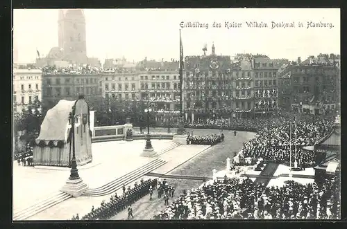 AK Hamburg, Festkarte zur Enthüllung des Kaiserdenkmals am 20.06.1903
