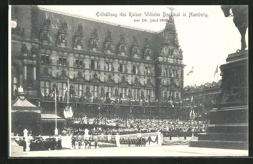 AK Hamburg, Enthüllung des Kaiser Wilhelm Denkmal, 20. Juni 1903